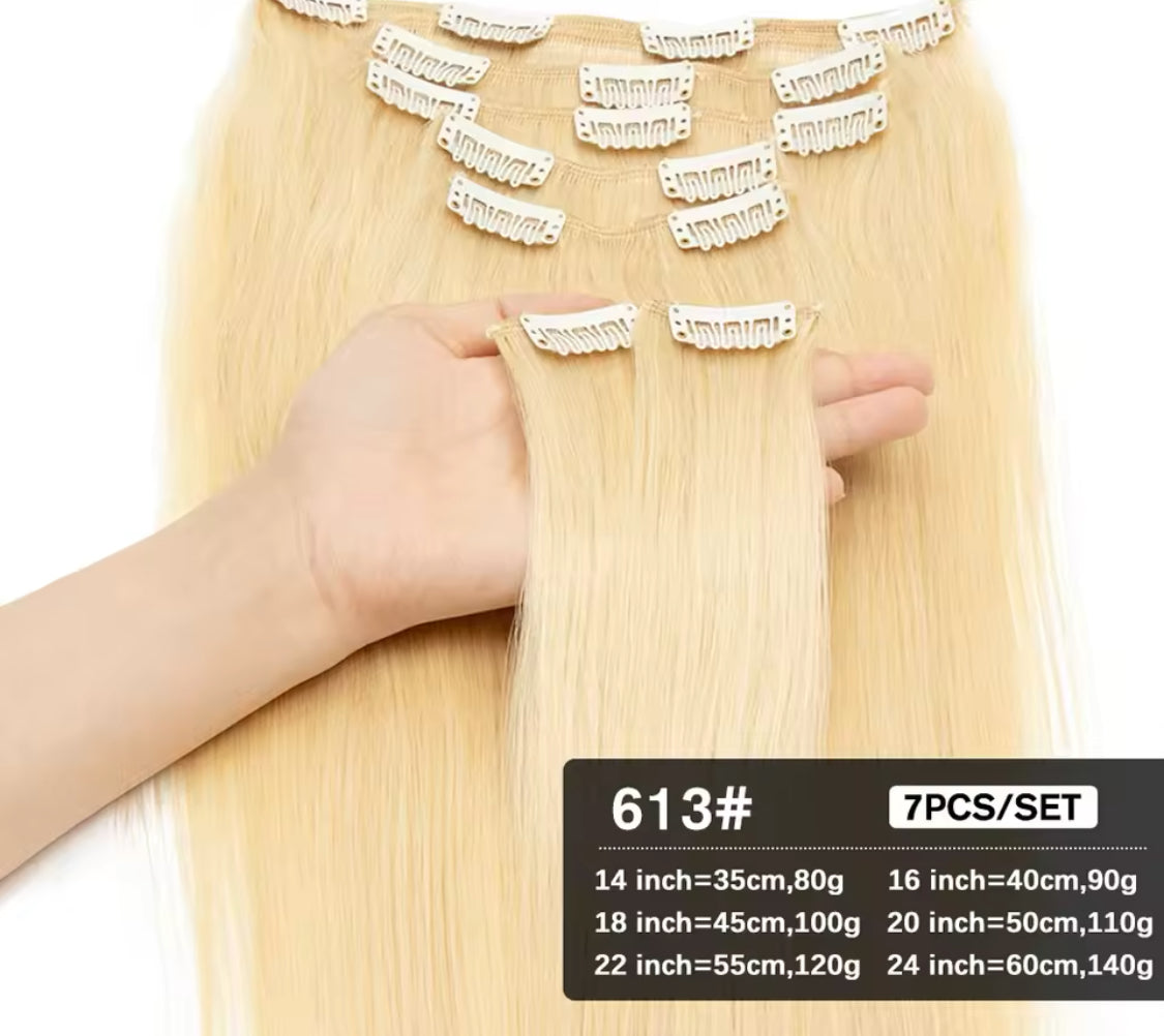 Devú - Straight 7pcs Clip-In Hair Extensions