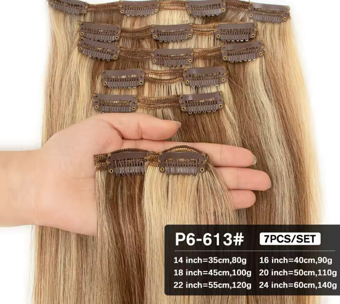 Devú - Straight 7pcs Clip-In Hair Extensions