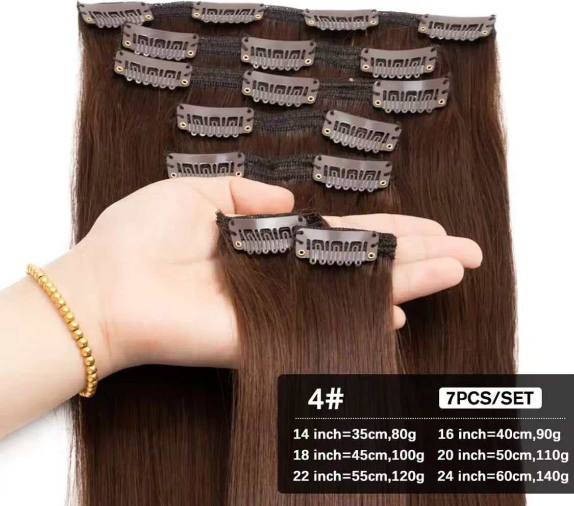 Devú - Straight 7pcs Clip-In Hair Extensions