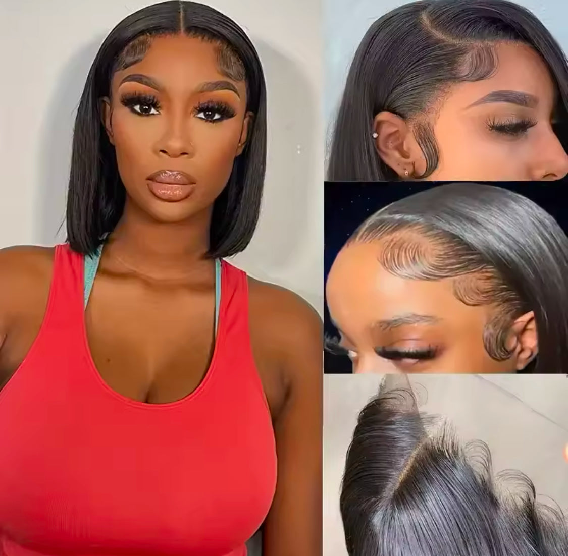 Mani - Straight Natural Black HD Lace Bob Wig