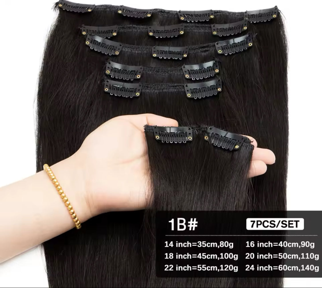 Devú - Straight 7pcs Clip-In Hair Extensions