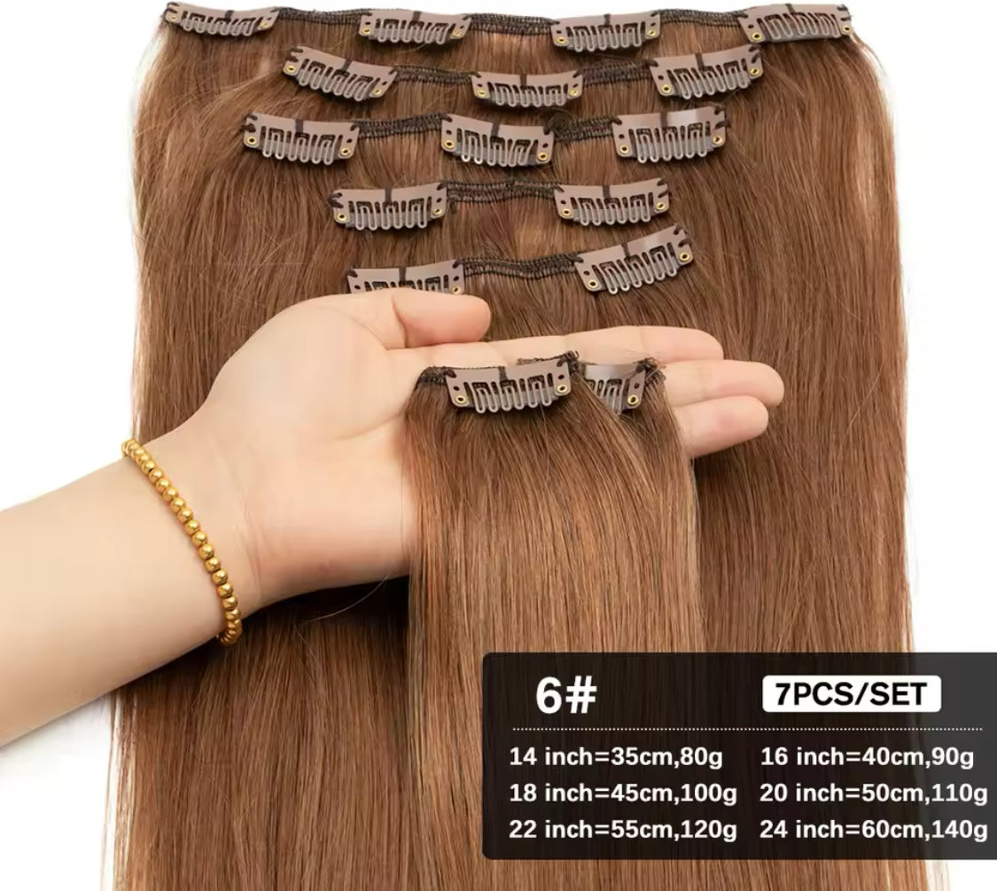 Devú - Straight 7pcs Clip-In Hair Extensions