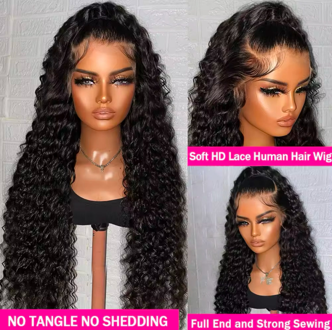 Lillah - Deep Wave Natural Black HD Lace Wig