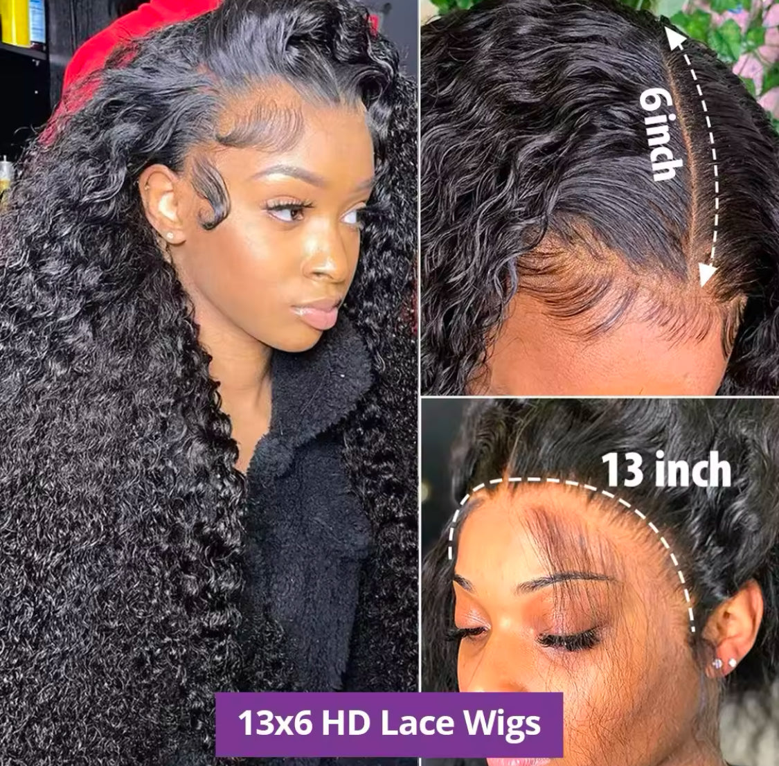 Lillah - Deep Wave Natural Black HD Lace Wig