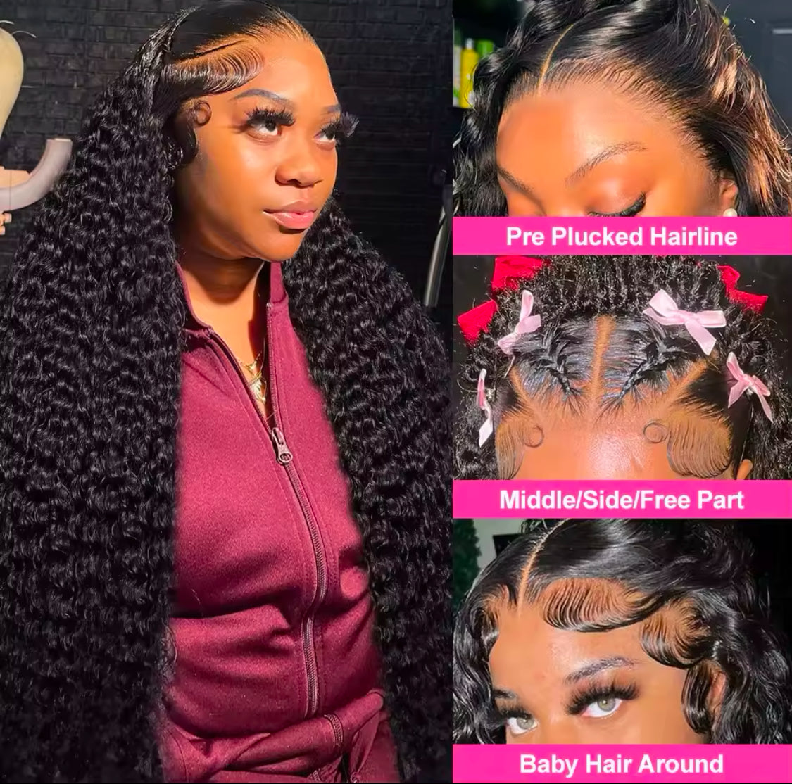 Lillah - Deep Wave Natural Black HD Lace Wig