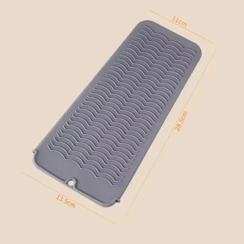 1pcs Multifunctional Silicone Heat Resistant Pad Insulation Mat Hair Straightener Storage Pouch for Hair Curler Flat Irons