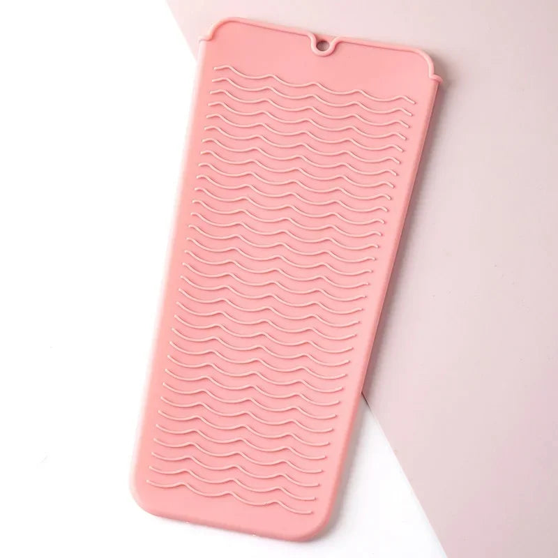 1pcs Multifunctional Silicone Heat Resistant Pad Insulation Mat Hair Straightener Storage Pouch for Hair Curler Flat Irons