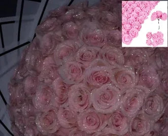 30/50 pcs 7/6 cm Glitter artificial flower rose Mother's/Valentine's Day girl friend wife DIY bouquet gifts for wedding Birthday