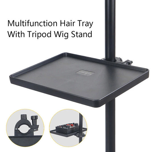 Multifunction Hair Tray For Use With Tripod Wig Stand Easy To Use Hair Wig Tools Place Crochet Hair Clip Scissors Comb Card Tray